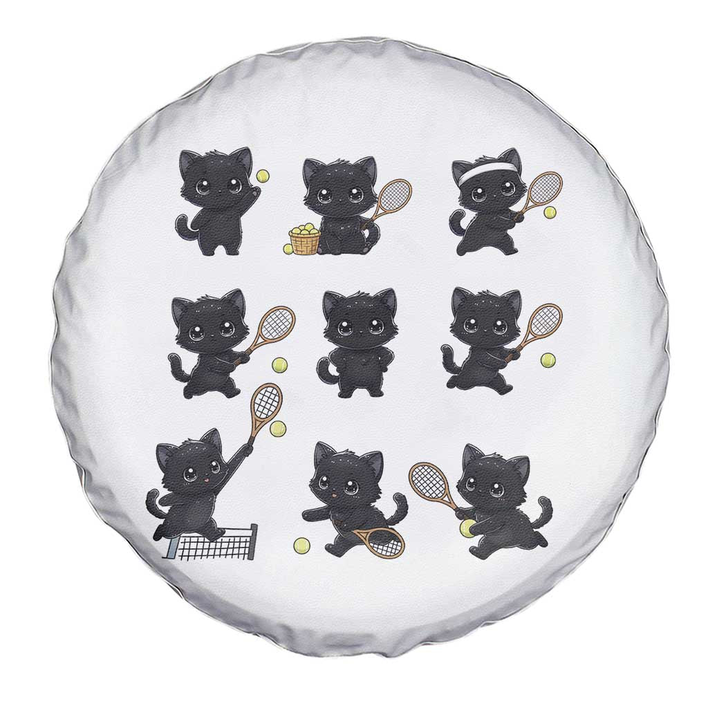 Funny Tennis Game Day Cat Spare Tire Cover Tennis Player Gift - Wonder Print Shop