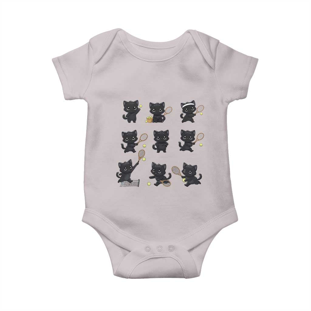 Funny Tennis Game Day Cat Baby Onesie Tennis Player Gift - Wonder Print Shop