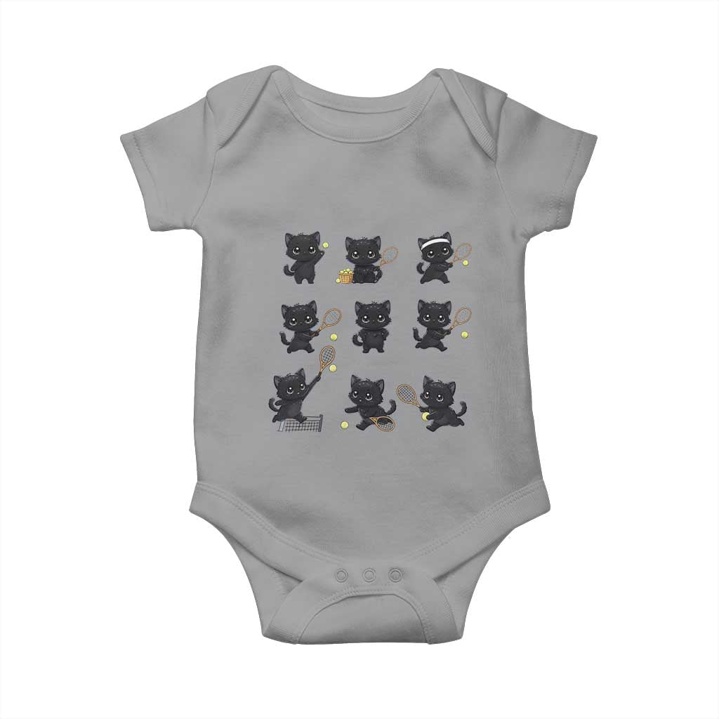 Funny Tennis Game Day Cat Baby Onesie Tennis Player Gift - Wonder Print Shop