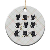 Funny Tennis Game Day Cat Ceramic Ornament Tennis Player Gift - Wonder Print Shop