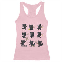 Funny Tennis Game Day Cat Racerback Tank Top Tennis Player Gift - Wonder Print Shop