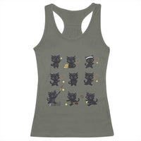 Funny Tennis Game Day Cat Racerback Tank Top Tennis Player Gift - Wonder Print Shop