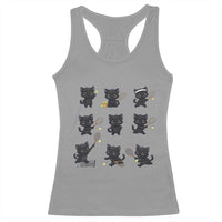 Funny Tennis Game Day Cat Racerback Tank Top Tennis Player Gift - Wonder Print Shop