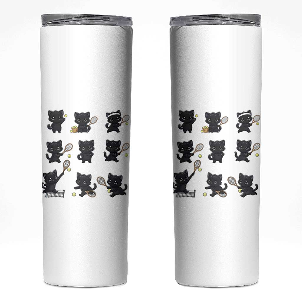 Funny Tennis Game Day Cat Skinny Tumbler Tennis Player Gift - Wonder Print Shop