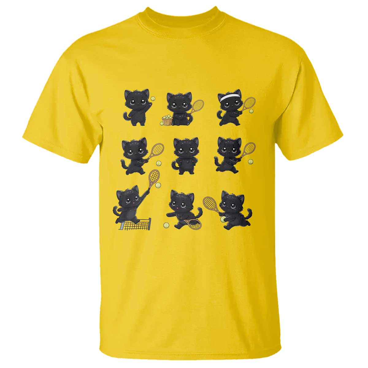 Funny Tennis Game Day Cat T Shirt Tennis Player Gift - Wonder Print Shop