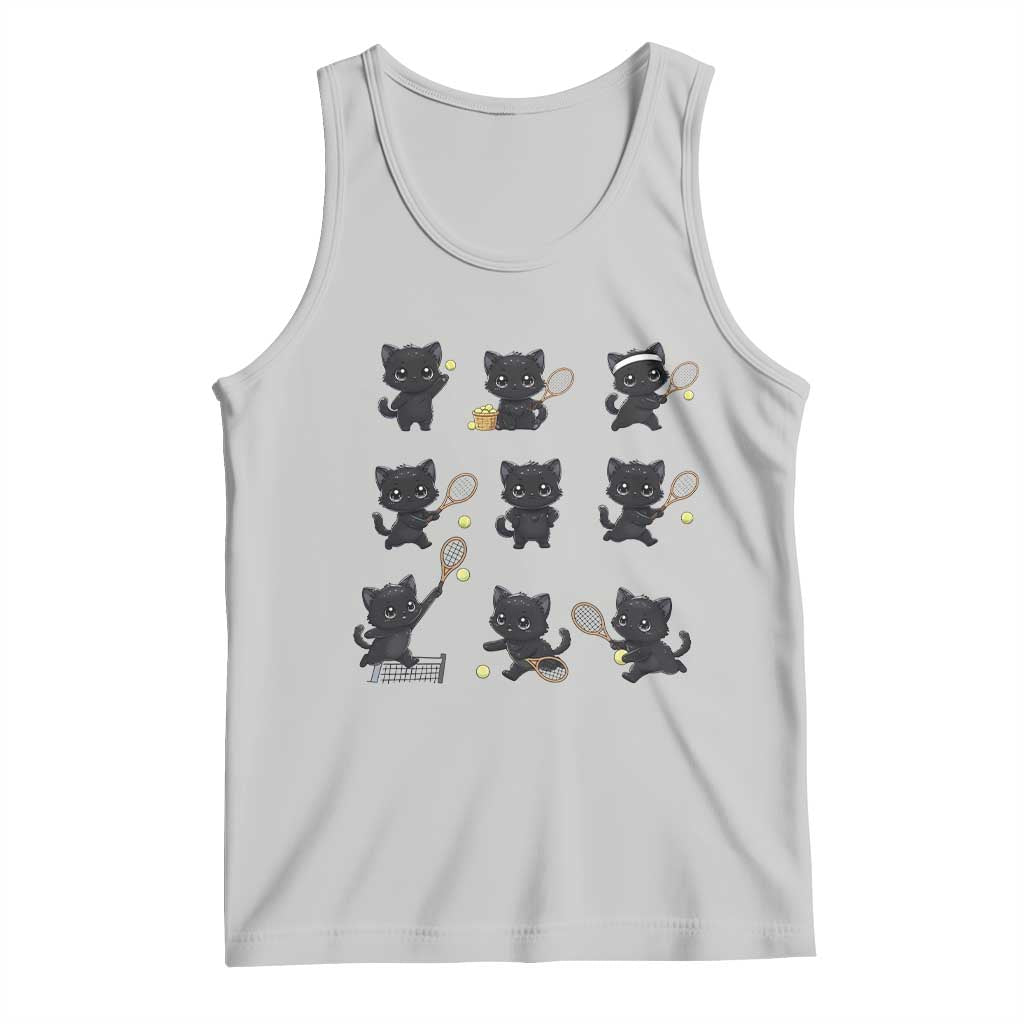 Funny Tennis Game Day Cat Tank Top Tennis Player Gift - Wonder Print Shop