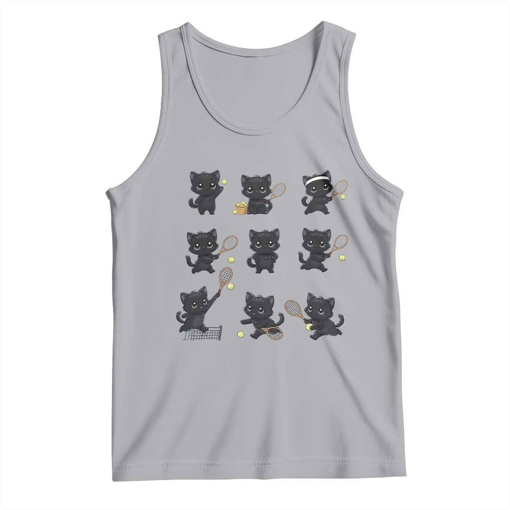 Funny Tennis Game Day Cat Tank Top Tennis Player Gift - Wonder Print Shop