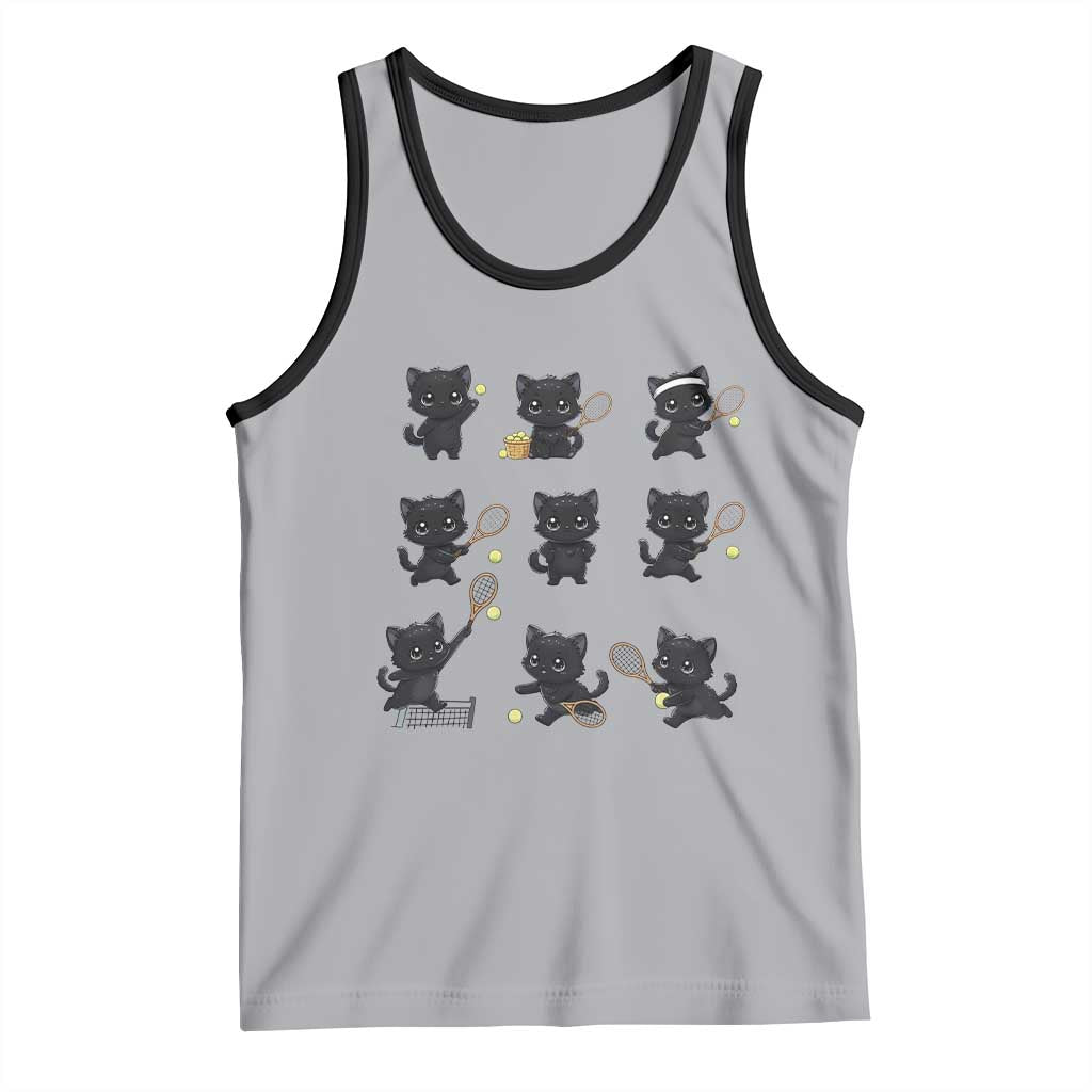 Funny Tennis Game Day Cat Tank Top Tennis Player Gift - Wonder Print Shop