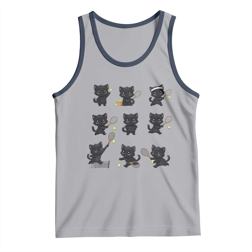 Funny Tennis Game Day Cat Tank Top Tennis Player Gift - Wonder Print Shop