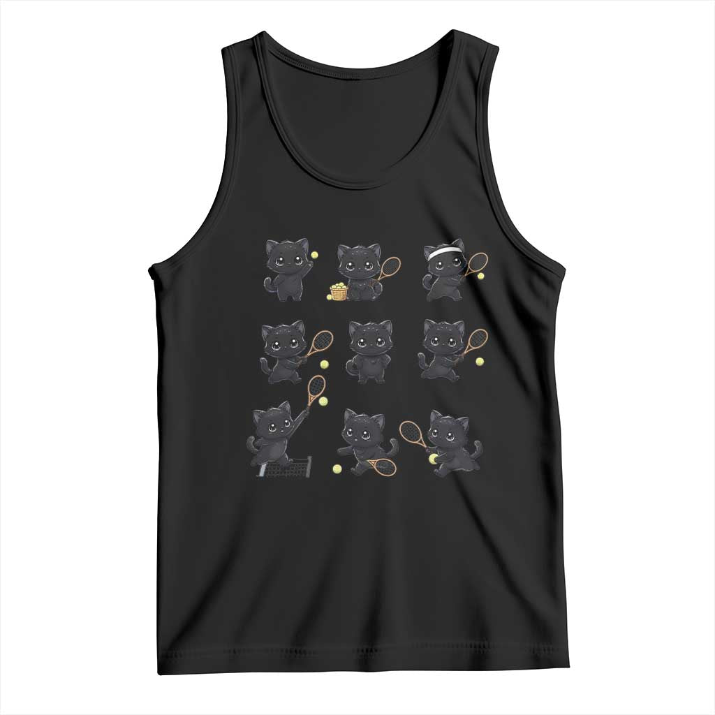 Funny Tennis Game Day Cat Tank Top Tennis Player Gift - Wonder Print Shop