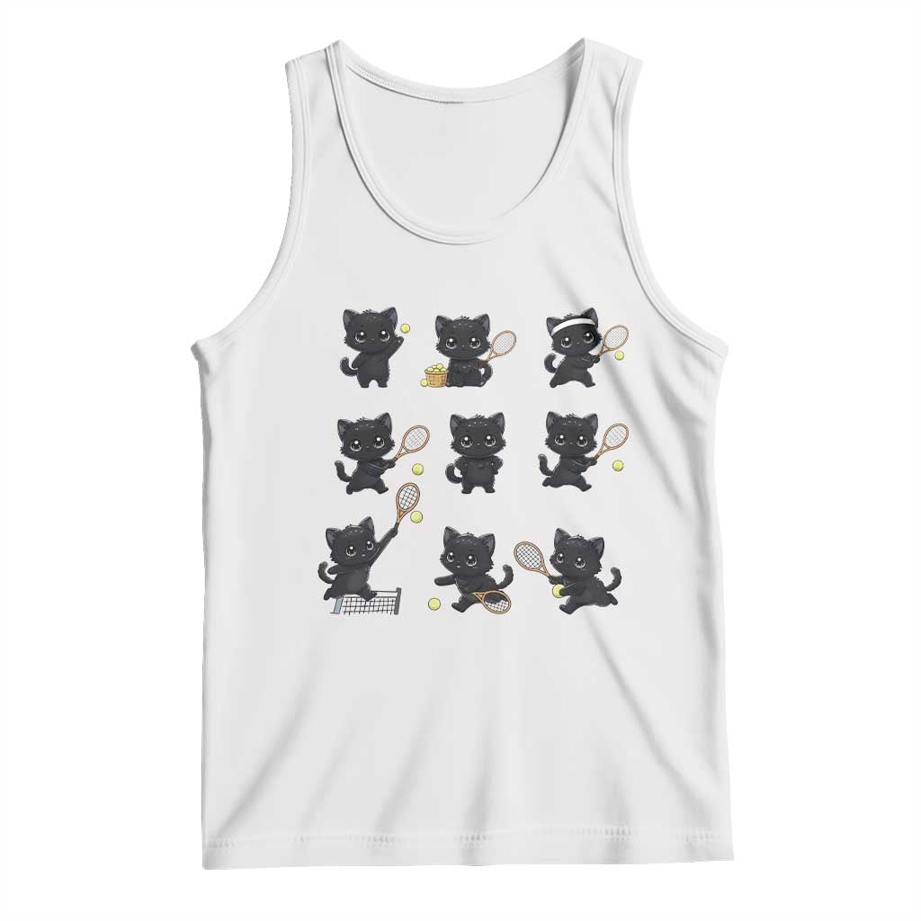Funny Tennis Game Day Cat Tank Top Tennis Player Gift - Wonder Print Shop