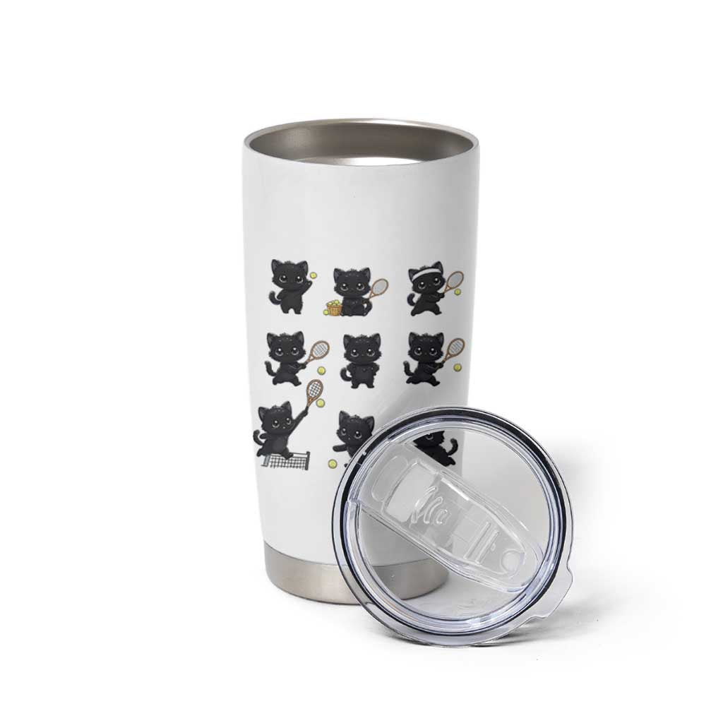 Funny Tennis Game Day Cat Tumbler Cup Tennis Player Gift - Wonder Print Shop