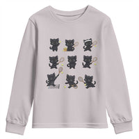 Funny Tennis Game Day Cat Youth Sweatshirt Tennis Player Gift - Wonder Print Shop