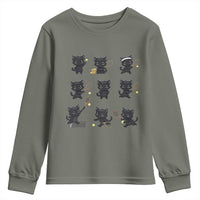 Funny Tennis Game Day Cat Youth Sweatshirt Tennis Player Gift - Wonder Print Shop