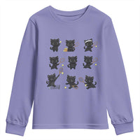 Funny Tennis Game Day Cat Youth Sweatshirt Tennis Player Gift - Wonder Print Shop