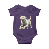 Cute Yellow Labrador Retriever With Tennis Ball Baby Onesie - Wonder Print Shop