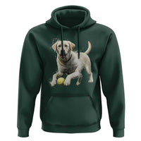 Cute Yellow Labrador Retriever With Tennis Ball Hoodie - Wonder Print Shop