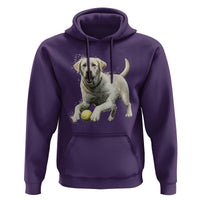 Cute Yellow Labrador Retriever With Tennis Ball Hoodie - Wonder Print Shop