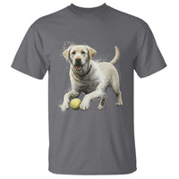 Cute Yellow Labrador Retriever With Tennis Ball T Shirt - Wonder Print Shop