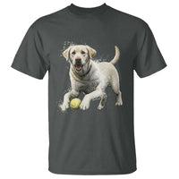 Cute Yellow Labrador Retriever With Tennis Ball T Shirt - Wonder Print Shop