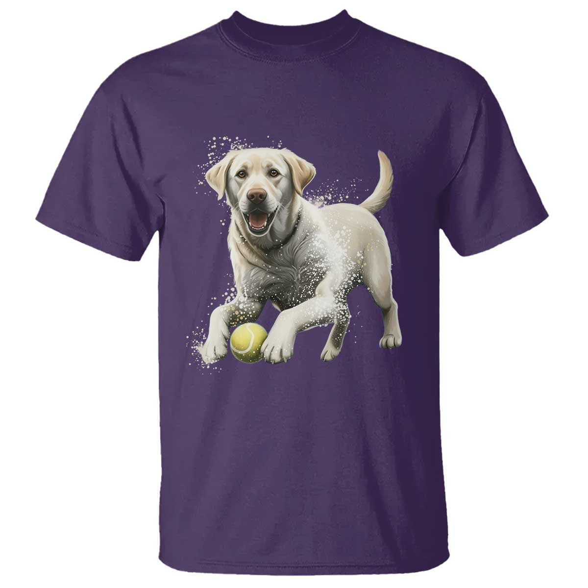 Cute Yellow Labrador Retriever With Tennis Ball T Shirt - Wonder Print Shop