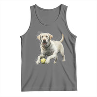 Cute Yellow Labrador Retriever With Tennis Ball Tank Top - Wonder Print Shop