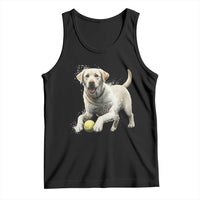 Cute Yellow Labrador Retriever With Tennis Ball Tank Top - Wonder Print Shop