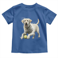 Cute Yellow Labrador Retriever With Tennis Ball Toddler T Shirt - Wonder Print Shop