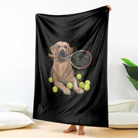 Funny Labrador Dog Playing Tennis Ball Throw Blanket Pet Lover Gift - Wonder Print Shop