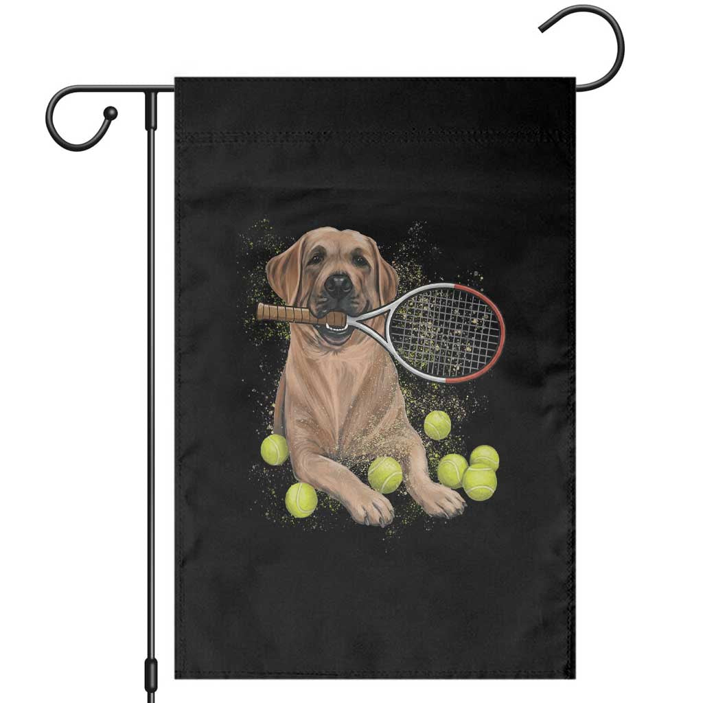 Funny Labrador Dog Playing Tennis Ball Garden Flag Pet Lover Gift - Wonder Print Shop