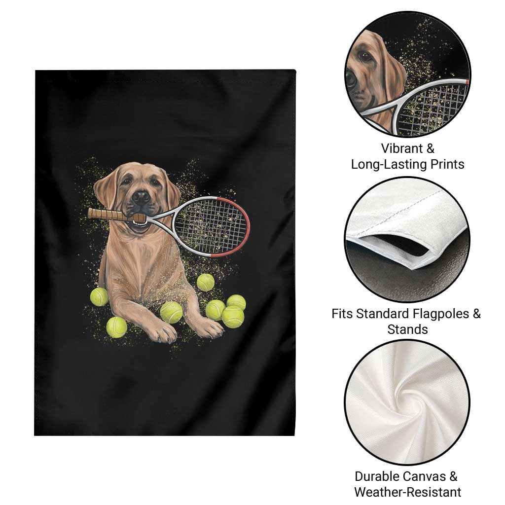 Funny Labrador Dog Playing Tennis Ball Garden Flag Pet Lover Gift - Wonder Print Shop