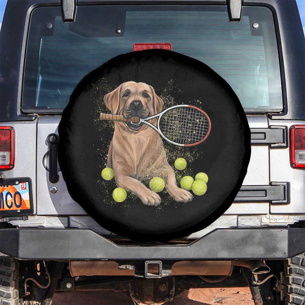 Funny Labrador Dog Playing Tennis Ball Spare Tire Cover Pet Lover Gift - Wonder Print Shop