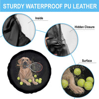 Funny Labrador Dog Playing Tennis Ball Spare Tire Cover Pet Lover Gift - Wonder Print Shop