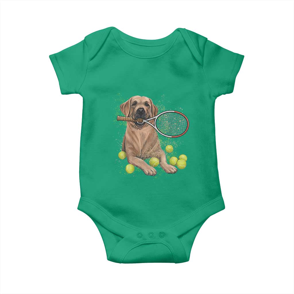 Funny Labrador Dog Playing Tennis Ball Baby Onesie Pet Lover Gift - Wonder Print Shop