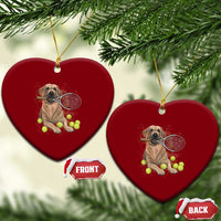 Funny Labrador Dog Playing Tennis Ball Ceramic Ornament Pet Lover Gift - Wonder Print Shop