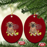 Funny Labrador Dog Playing Tennis Ball Ceramic Ornament Pet Lover Gift - Wonder Print Shop