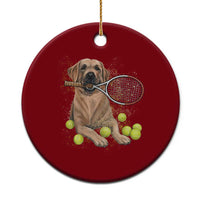 Funny Labrador Dog Playing Tennis Ball Ceramic Ornament Pet Lover Gift - Wonder Print Shop