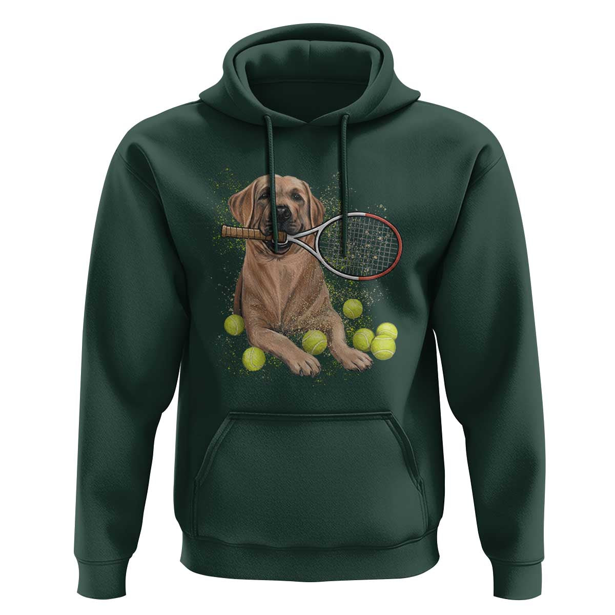 Funny Labrador Dog Playing Tennis Ball Hoodie Pet Lover Gift - Wonder Print Shop