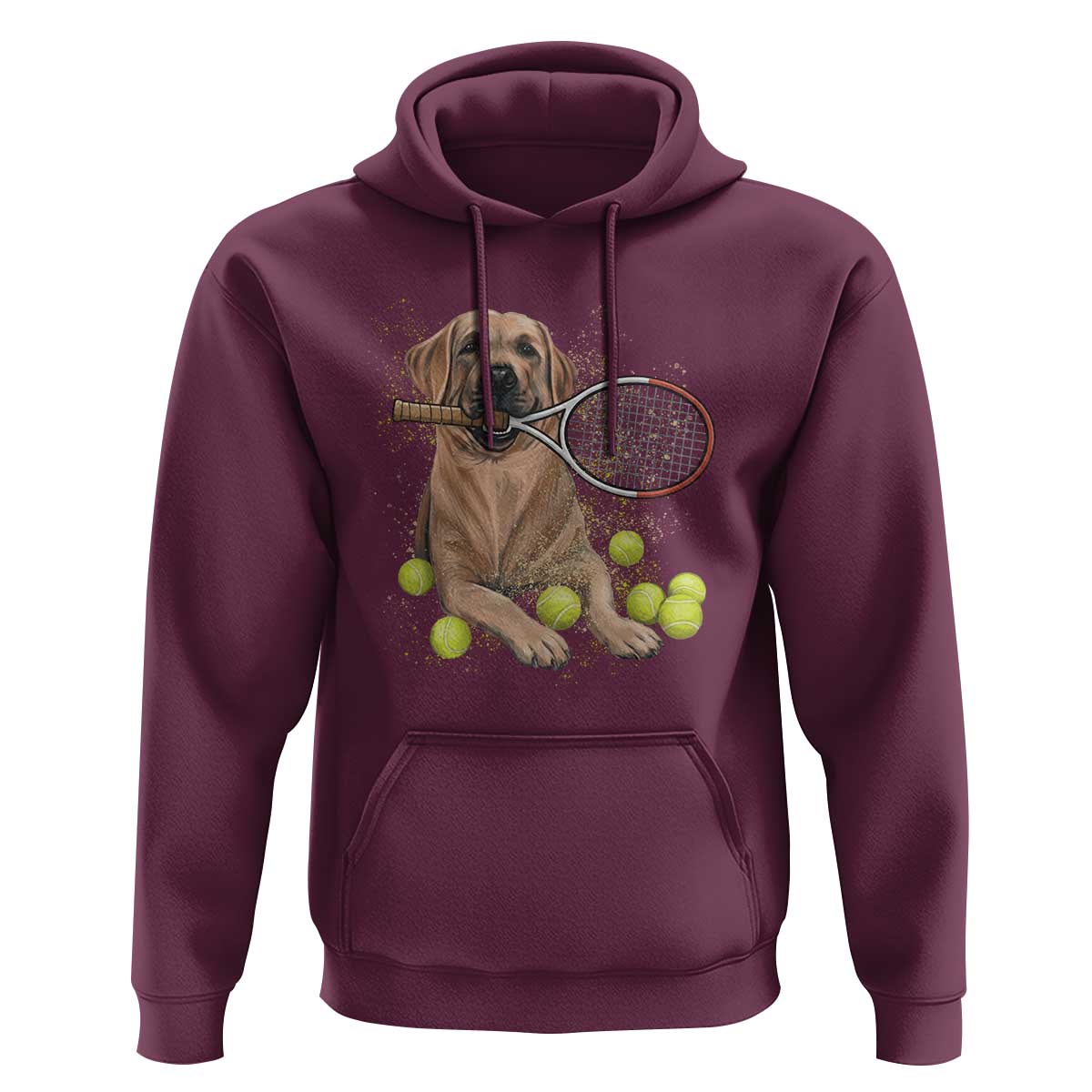 Funny Labrador Dog Playing Tennis Ball Hoodie Pet Lover Gift - Wonder Print Shop