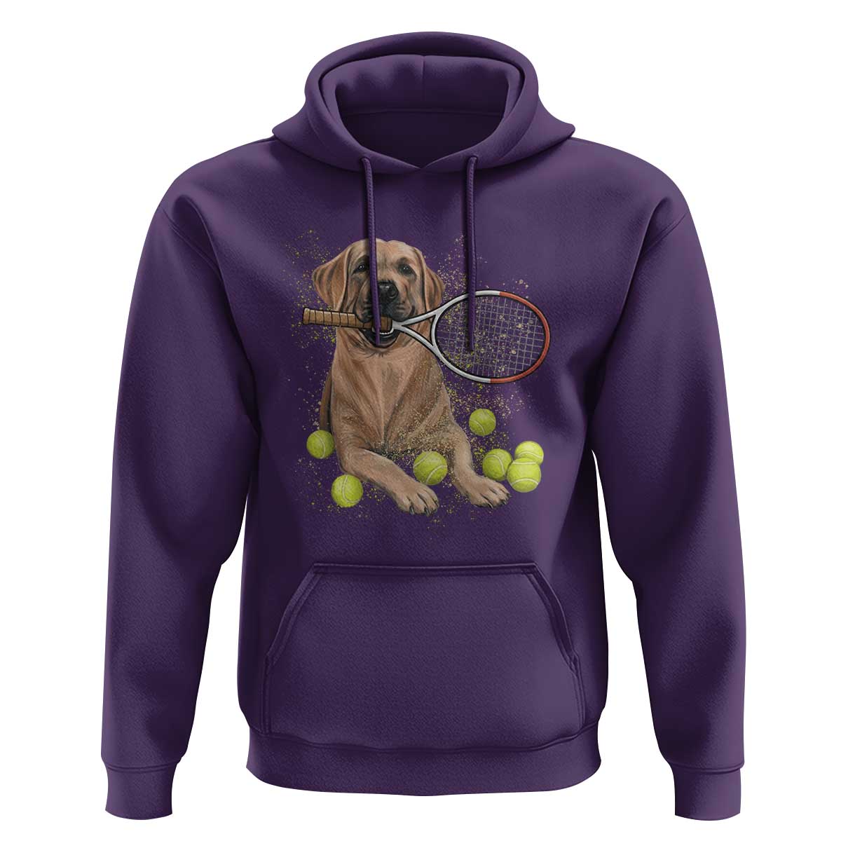 Funny Labrador Dog Playing Tennis Ball Hoodie Pet Lover Gift - Wonder Print Shop
