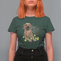 Funny Labrador Dog Playing Tennis Ball T Shirt For Women Pet Lover Gift - Wonder Print Shop