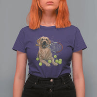 Funny Labrador Dog Playing Tennis Ball T Shirt For Women Pet Lover Gift - Wonder Print Shop