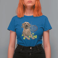 Funny Labrador Dog Playing Tennis Ball T Shirt For Women Pet Lover Gift - Wonder Print Shop