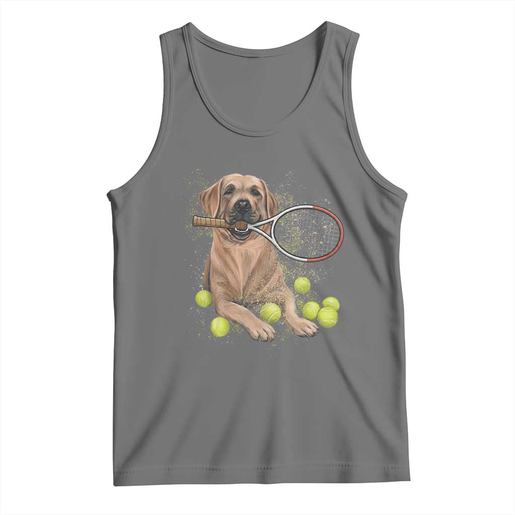 Funny Labrador Dog Playing Tennis Ball Tank Top Pet Lover Gift - Wonder Print Shop