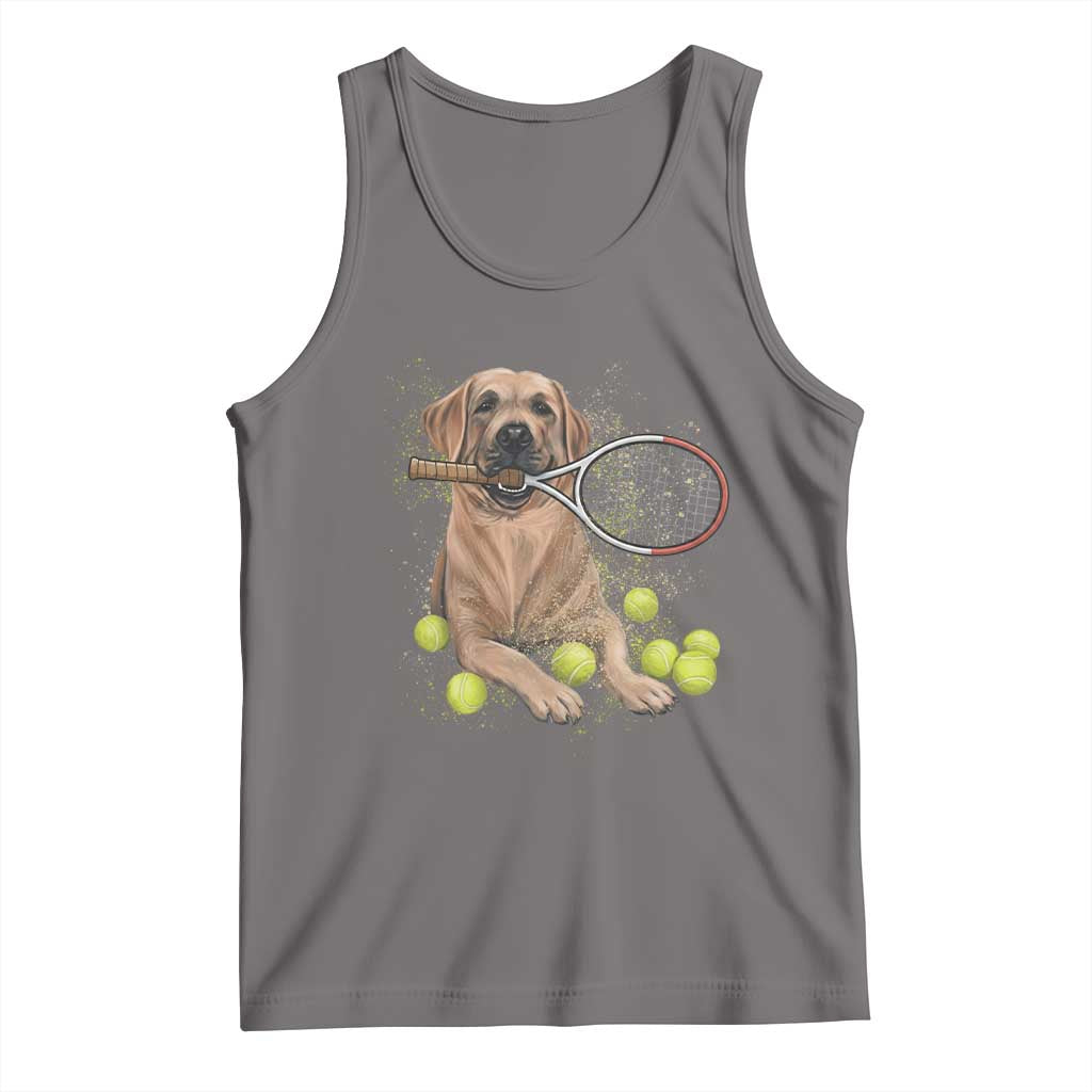 Funny Labrador Dog Playing Tennis Ball Tank Top Pet Lover Gift - Wonder Print Shop