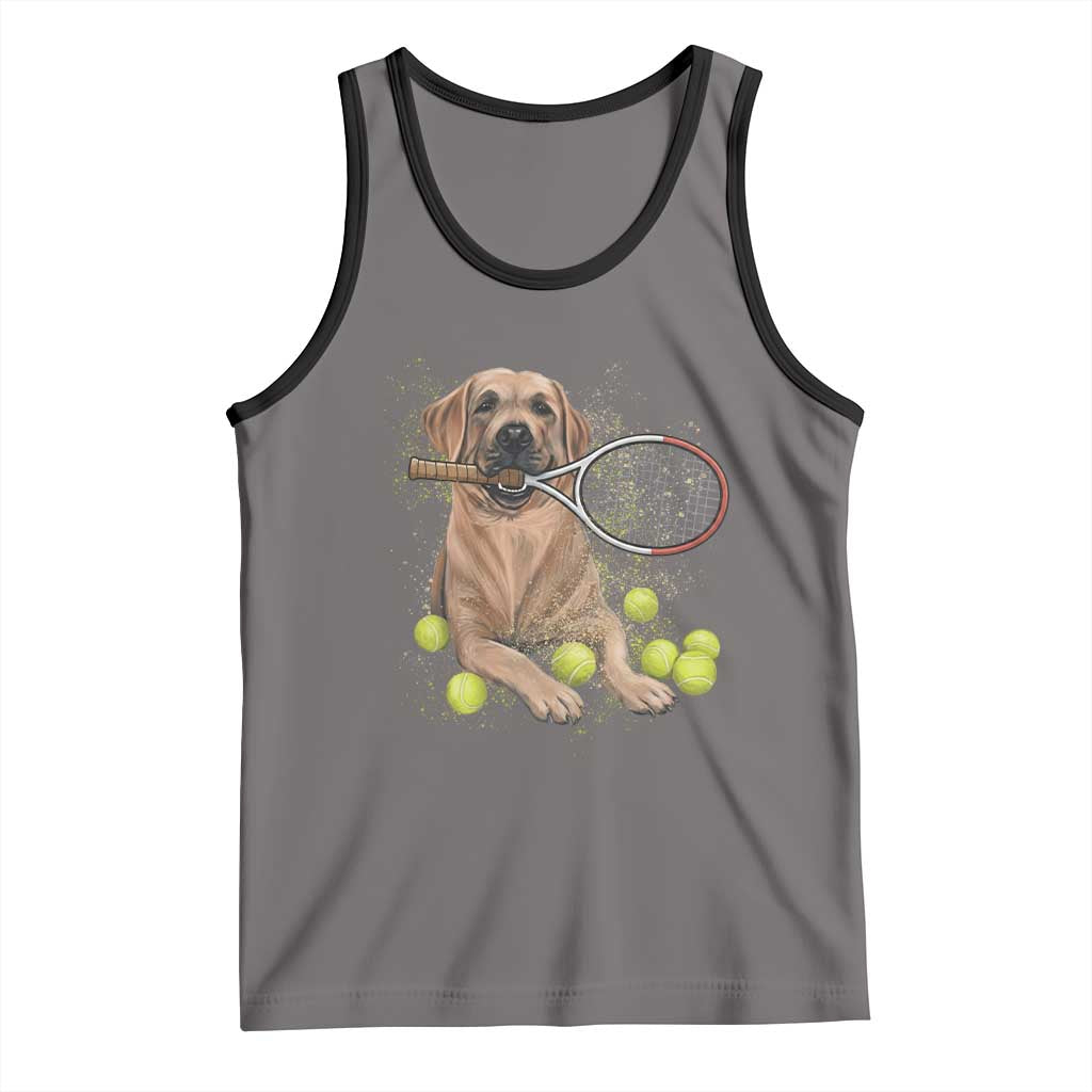 Funny Labrador Dog Playing Tennis Ball Tank Top Pet Lover Gift - Wonder Print Shop