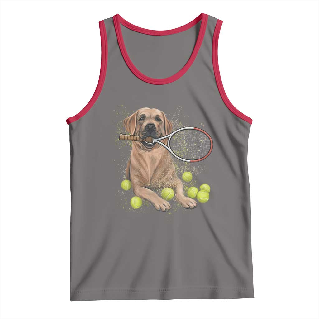 Funny Labrador Dog Playing Tennis Ball Tank Top Pet Lover Gift - Wonder Print Shop