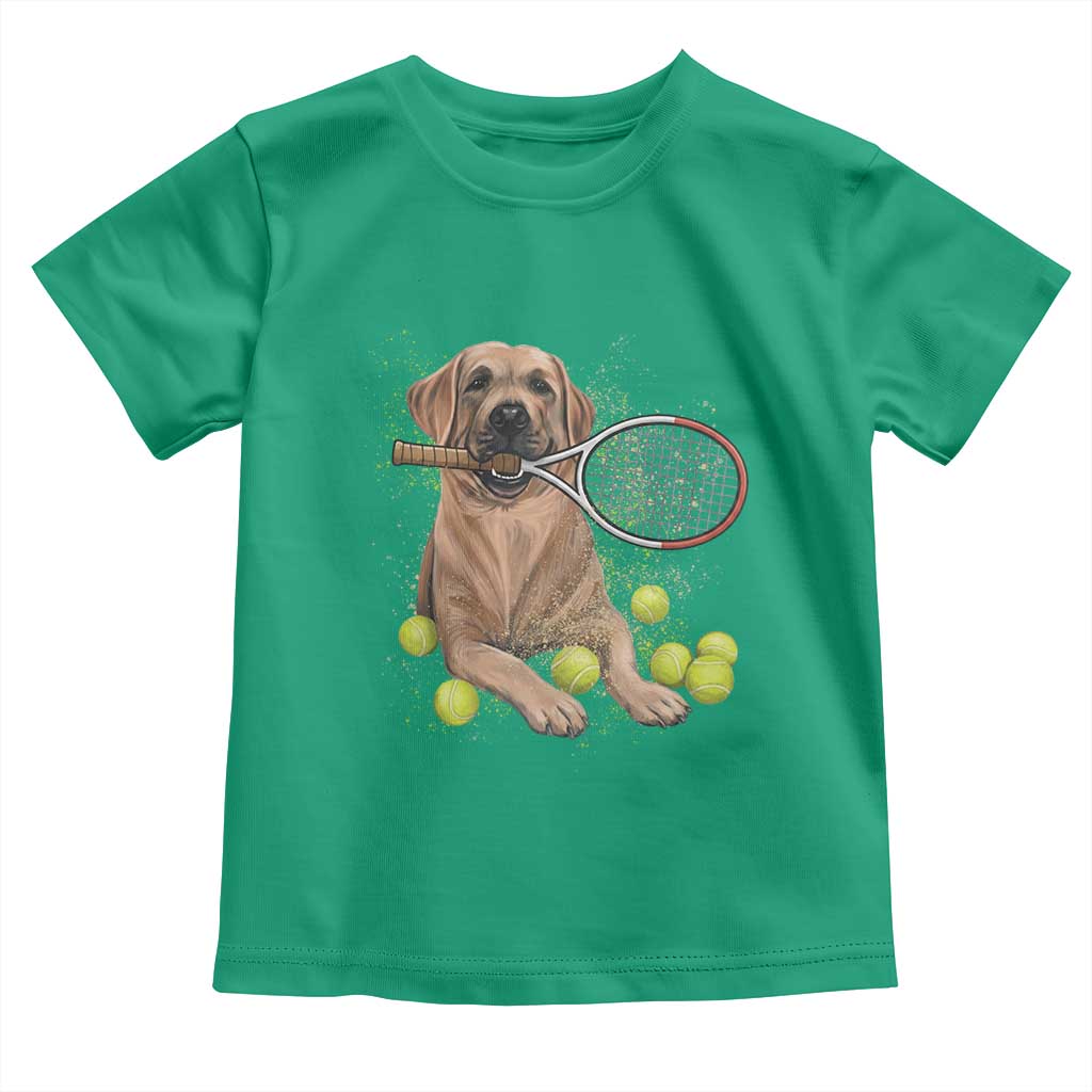 Funny Labrador Dog Playing Tennis Ball Toddler T Shirt Pet Lover Gift - Wonder Print Shop