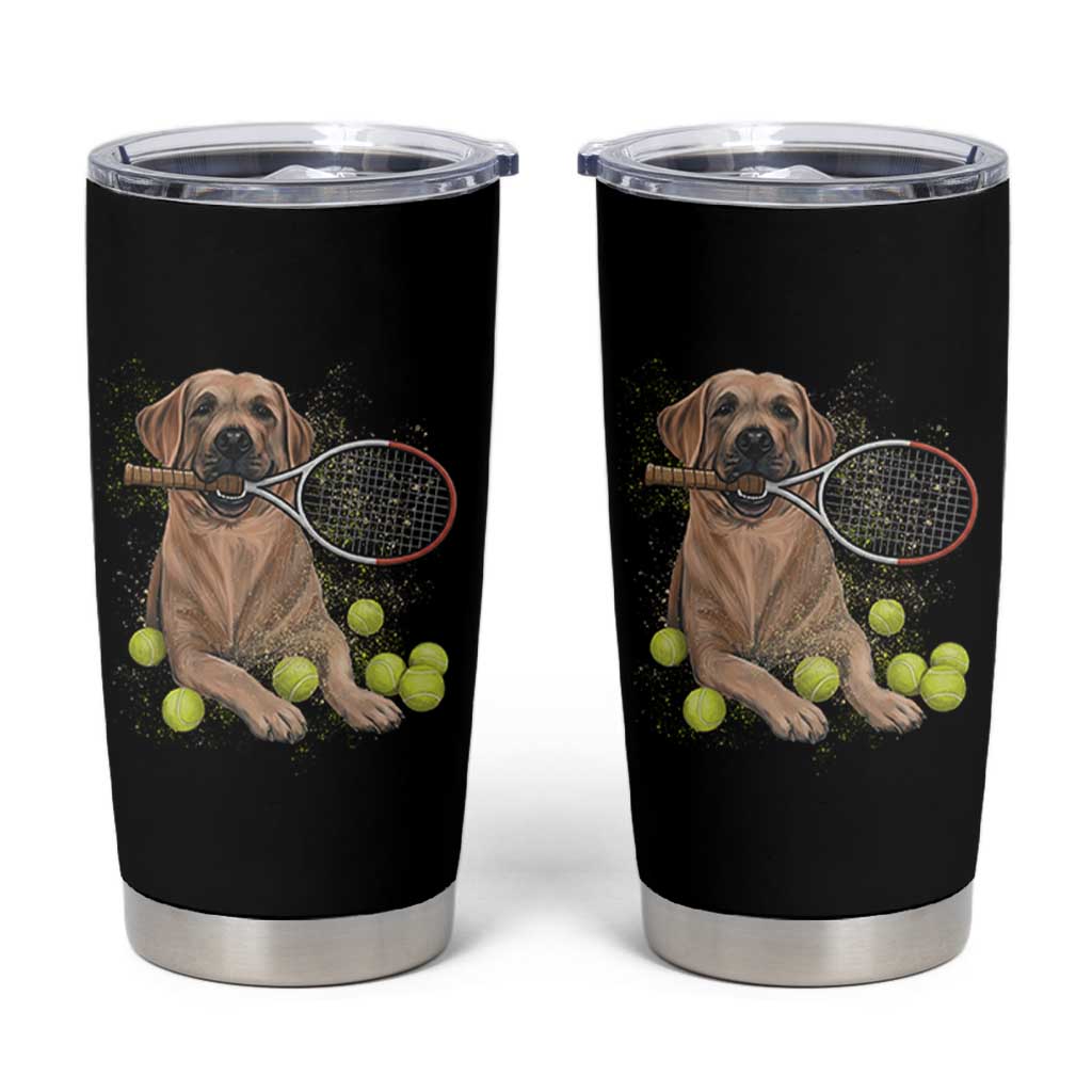 Funny Labrador Dog Playing Tennis Ball Tumbler Cup Pet Lover Gift - Wonder Print Shop