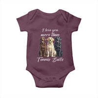 Funny Labrador Tennis Lover Baby Onesie I Love You More Than Tennis Ball - Wonder Print Shop